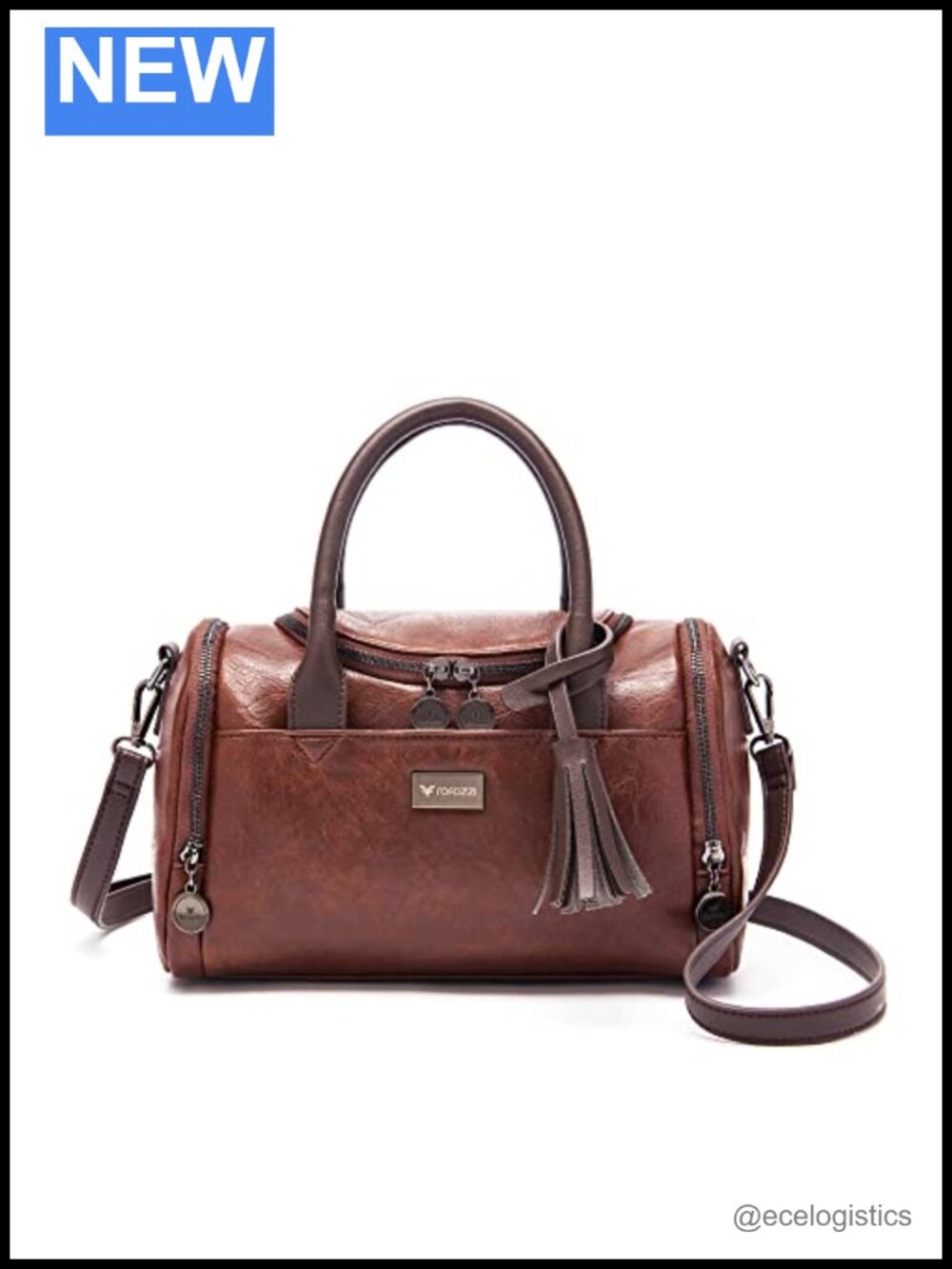 Vegan Leather Faux Leather Top Handle Shoulder Satchel - Women's Crossbody